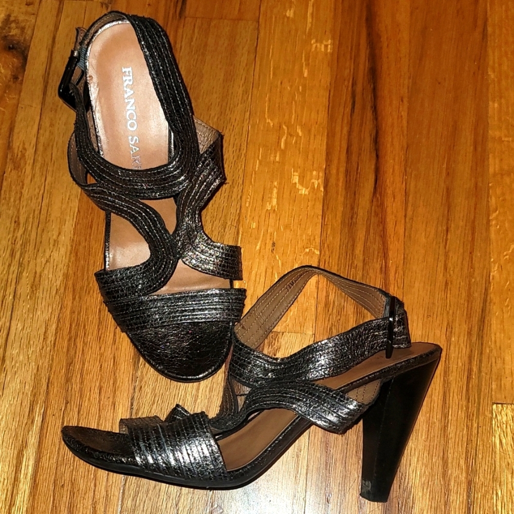 7.5M Franco Sarto Metallic Strappy Sandal